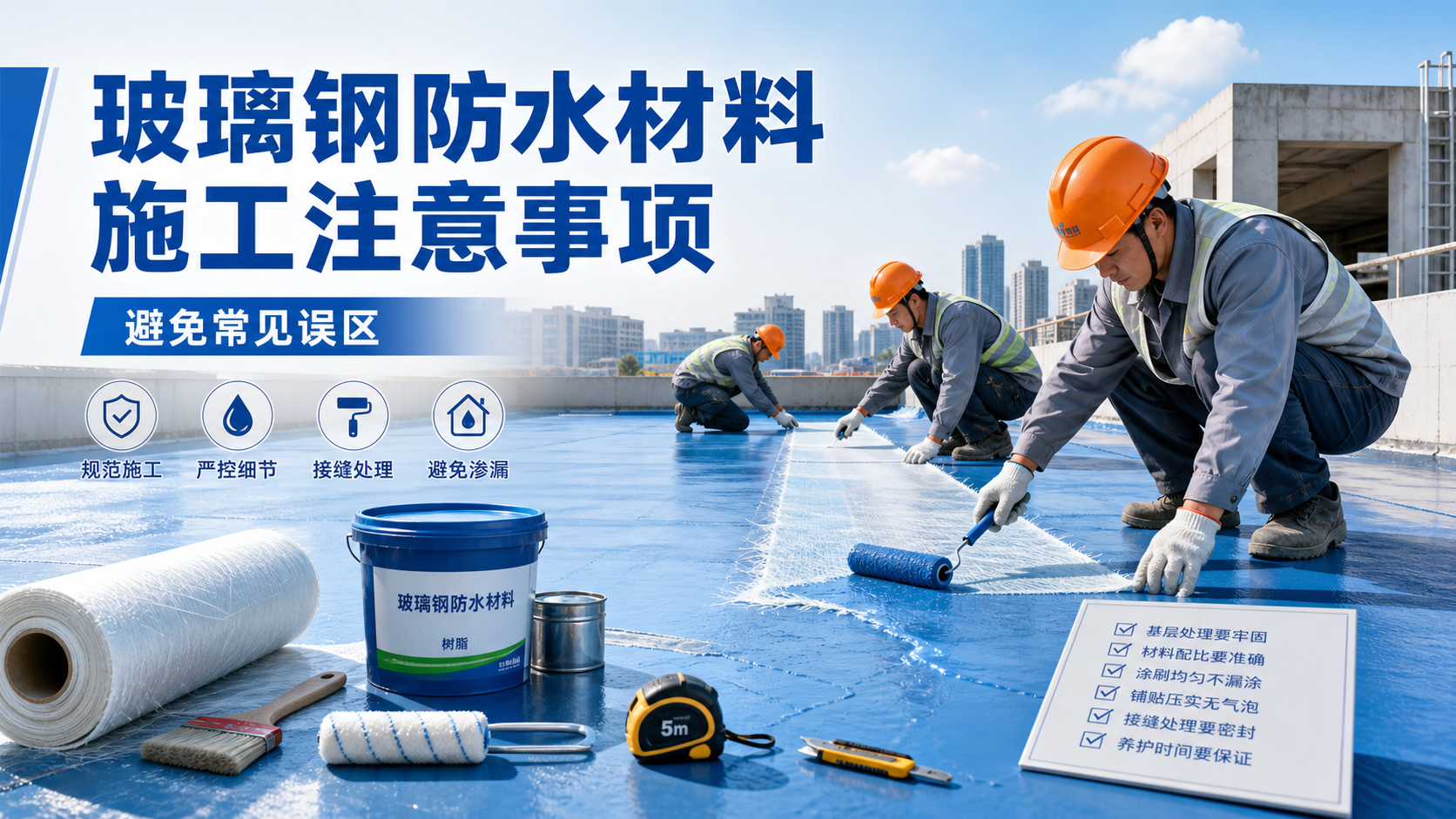 玻璃钢防水材料施工注意事项，避免常见误区 日喀则 版